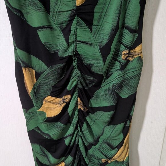 Ganni | Banana Print Ruched Jersey Mini Dress - Picture 7 of 14